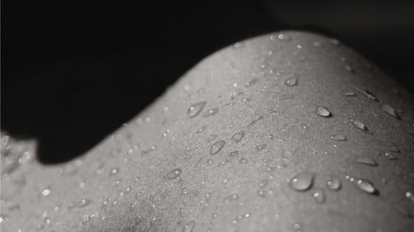 Water Droplets On Skin Black and White