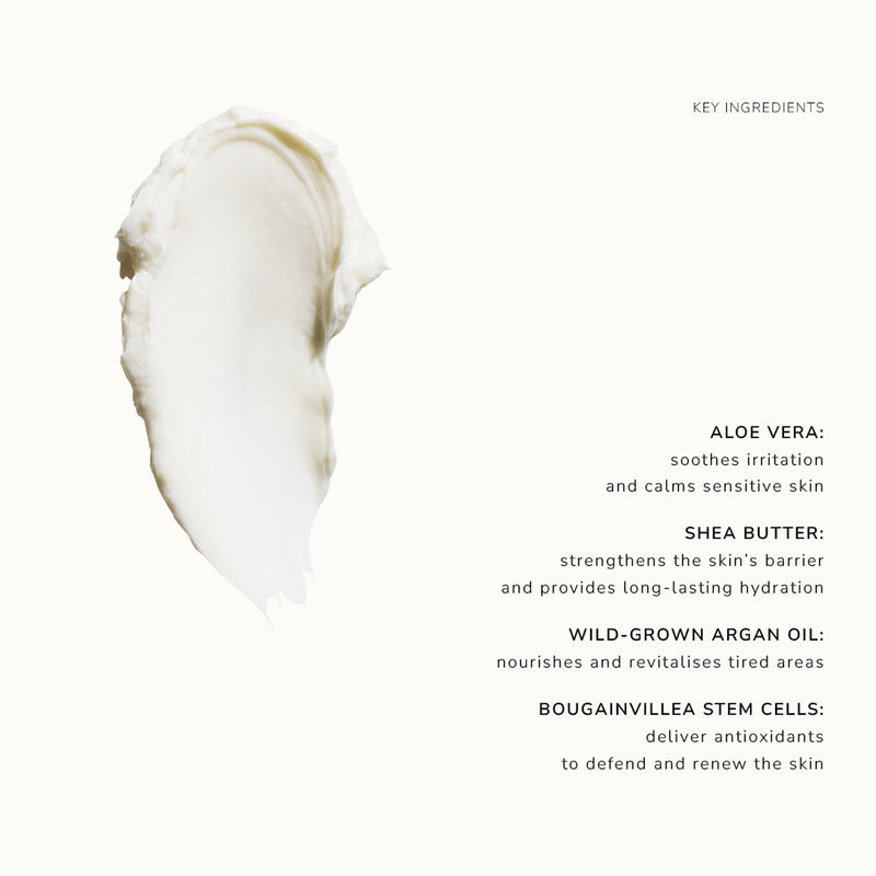 Key Ingredients List With Product Texture Swipe