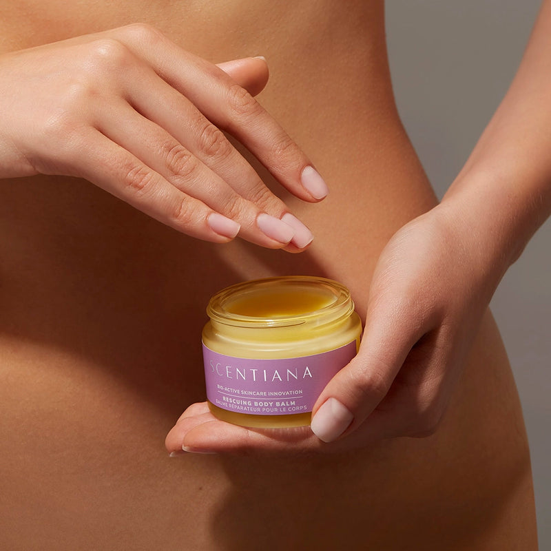Woman Holding Rescuing Body Balm