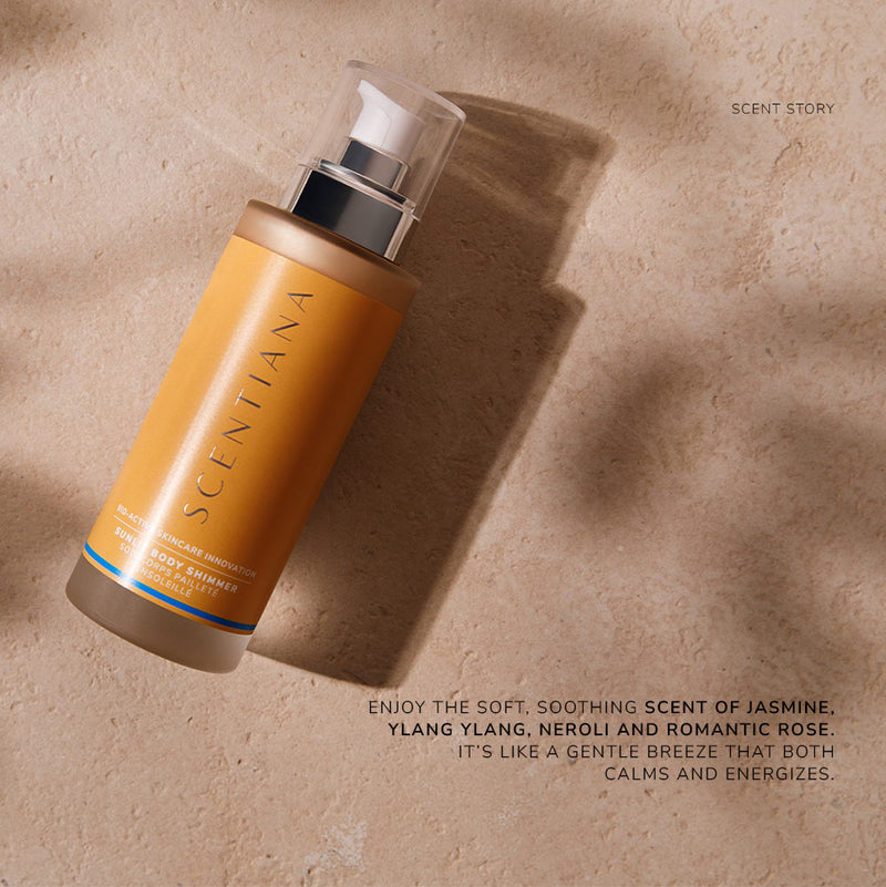 Sunlit Body Shimmer On Concrete With Scent Story
